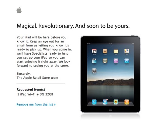 iPad preorder